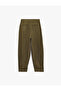 Belted Linen Barrel Trousers with Pockets and Pleats - 6