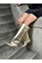 Gold Skin (Veray) XL Oversize Thick Calf 5 cm Mini Heel Boots - 2