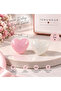 2-Piece Glitter Heart Car Air Conditioner Ornament – Pink & White Shiny Heart Auto Vent Accessory - 2