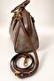 Large Size Patterned and Embossed Logo Detailed Long Strap Stylish Design Women's Hand and Shoulder Bag Camel - 3
