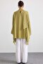 Asymmetrical Poncho Blouse with Belt Detail Light Green 9834 - 8