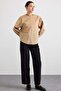 Crew Neck Casual Blouse Kamel 9832 - 5