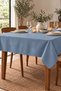 Indigo Blue Soft Duck Tablecloth Water and Stain Repellent Modern Decorative Table Cover Table Cloth - 2