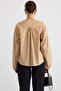 Crew Neck Casual Blouse Kamel 9832 - 8