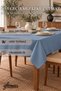 Indigo Blue Soft Duck Tablecloth Water and Stain Repellent Modern Decorative Table Cover Table Cloth