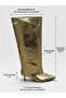 Gold Skin (Losy) XL Wide Heel Thick Leg 5 cm Heeled Boots - 5