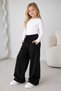 2 Pcs Black Gray Kids Sweatpants Tracksuit - 2