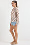 3964 Light Flowing Satin Shirt - Dark Brown - 2