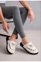 Women's Plush House Slippers Soft Furry Bowknot Winter House Slippers - 2