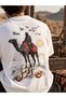 Desert Heritage Camel and Arabic Font Printed Oversize Unisex Premium Graphic T-Shirt - 2