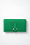 Genuine Leather Large Size Women's Wallet Green with Language Detail Lv910118 - 2