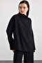 Degaje Yaka Oversize Trousers Blouse Double Set Black 9483-Tk - 4