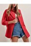 3900 Oversize Long Basic Shirt - Red - 3