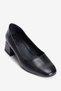 Women's High Heel Shoes Crocodile Patterned Oval Toe Thick Heel Mabel Black - 4