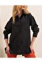 3952 Buttoned Back Boyfriend Shirt - Black - 2