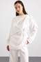 Shawl Detailed Blouse Pants Set Ecru 9484-Tk - 2