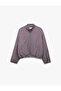 Drawstring Checked High Collar Long Sleeve Zippered Seasonal Jacket