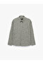 Classic Collar Comfortable Fit Plaid Patterned Long Sleeve Shirt