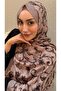 Light Brown Bamboo Knitted Shawl - 2