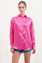 3985 Oversize Satin Shirt - Fuchsia