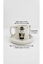 Handmade Embossed Bride and Groom with Cat Gold Gilt Detailed 2-Piece Filter Coffee and Tea Cup Set (150 ml) - 5