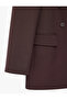 Viscose Blended Pocketed Buttoned Long Sleeve Double Breasted Blazer Jacket - 4