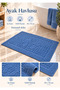 Bath Mat 1 Piece Foot Towel with Water Absorption 100% Cotton Hotel Bath Towel Foot 50X70 Blue