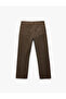Regular Waist Cotton Tapered Trousers with Pockets - 2