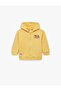 Printed Long Sleeve Zippered Hooded Sweatshirt