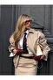 Zippered Bomber Jacket and Mini Skirt Premium Leather Set - 3