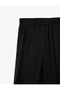 Viscose Comfortable Fit Wide Leg Pleated Trousers with Elastic Waist and Pockets - 3
