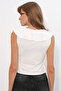 Women's Zero Sleeve Crop Blouse 4003 - White - 4