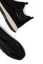 Women's Black Stone High-Top Sock Sneaker Laceless Thick Sole Casual Sports Shoes - 6