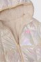 Baby Girl Inflatable Ecru Coat - 3