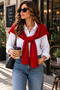 Women's Knitwear Shawl Shoulder Scarf Knitted Shawl with Tie - 2