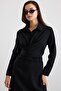 Front Tie Dress Black 9480-E - 2
