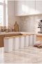 12-Piece 300 ml Vacuumed Bamboo Wooden Lid White Glass-Looking Acrylic Spice Jar Set |   Label with Gift |   Kitchen Organizer - 4