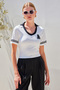 4320 Polo Collar Basic Knitwear Blouse - White - 2