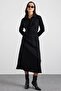 Front Tie Dress Black 9480-E - 4