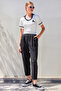 4320 Polo Collar Basic Knitwear Blouse - White