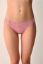 Ecru / Mink / Pink 3-Piece Cotton Lace Regular Waist Slip Panties - 3