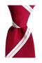 Red Silk Tie with White Stripes – 8 cm Wide - 6