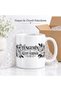 Yengeme Gift Porcelain Mug 300 ml – Yengemin Enjoyment Written on the Cup with Floral Pattern for Coffee and Tea - 2