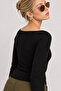 Boat Neck Basic Knitwear Sweater Lki̇0063 Black - 5