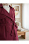 5918 Double Breasted Collar Trench Coat - Claret Red - 2