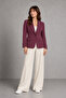 Women's Single Button Lined Blazer Jacket - 4