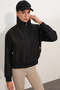 Women's Double Pocket Bomber Jacket 5239 - Black - 2