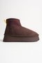 Thick Sole Women's Boots with Plush Stretch Detail on the Inside, Light Brown - 6