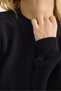Women's Black 3 Thread Raster Oversize Sweatshirt - 3