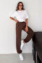 Women's Plain 3 Thread Baggy Loose Fit Sweatpants - 4